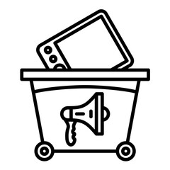 E WasteCampaign Line Icon