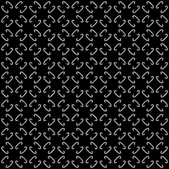 Fototapeta premium Black and white seamless abstract pattern. Background and backdrop. Grayscale ornamental design. Mosaic ornaments. Vector graphic illustration. EPS10.