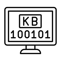 Kilobyte Line Icon