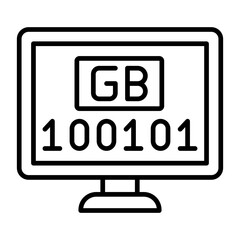 Gigabyte Line Icon