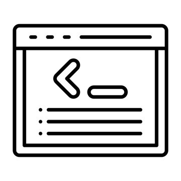 Console Command Line Line Icon