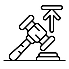 Maximum Bid Auction Line Icon