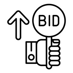 Advance Bid Line Icon