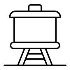 Whiteboard Line Icon