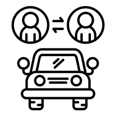 Carpool Line Icon