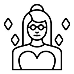 Supermodel Line Icon