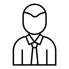 Account Executive Male Line Icon