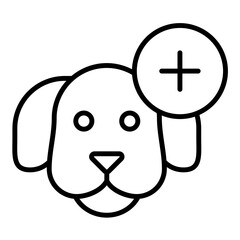 Service Dog Line Icon
