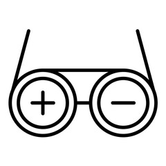 Prescription Glasses Line Icon