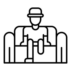 Children With Disabilities Line Icon