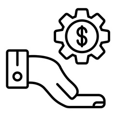 Financing Options Line Icon
