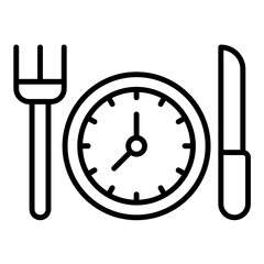 Scheduled Meals Line Icon