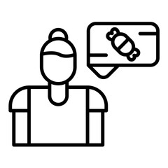 Bad Eating Habits Line Icon