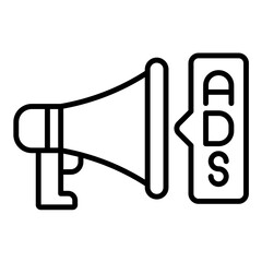 Digital Advertising Line Icon
