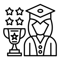 Honors Student Line Icon