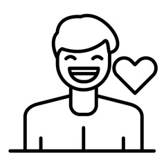 Laugh Therapy Line Icon