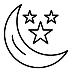 Moon Line Icon