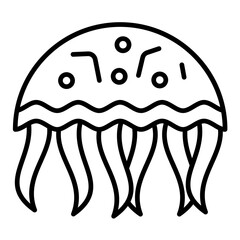 Jelly Fish Line Icon