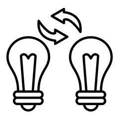 Exchange Ideas Line Icon