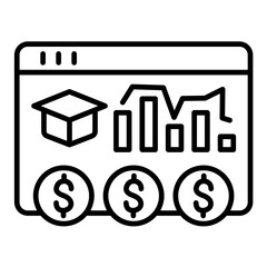 Economic Education Line Icon
