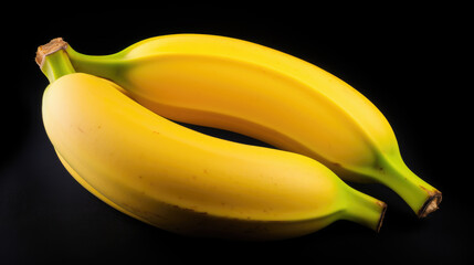 Banana isolated on a black background.