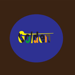 Golden logo unic style for young generation