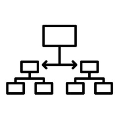 Labeled Hierarchy Line Icon