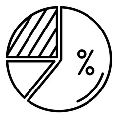 Pie Chart Line Icon