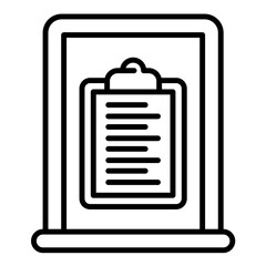 Quarantine Workout Plan Line Icon