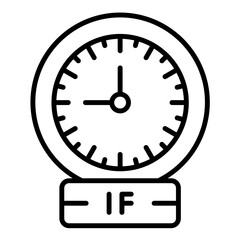 Intermittent Fasting Line Icon