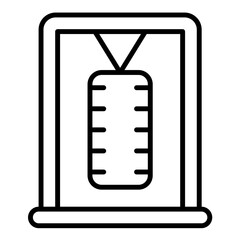 Home Boxing Bag Line Icon