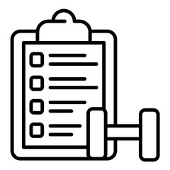 Exercise Schedule Line Icon