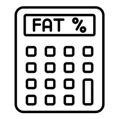 Body Fat Percentage Line Icon