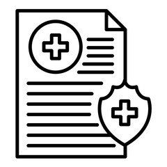 Fototapeta premium Health Insurance Line Icon
