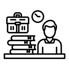 Busy Man Line Icon