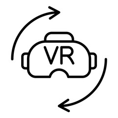 Obraz premium Virtual Reality Line Icon