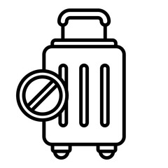 Travel Restrictions Line Icon