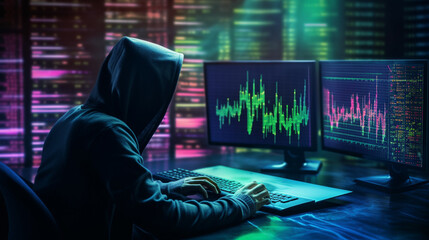 Anonymer Hacker an Computer, Cyberkriminalität	