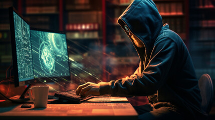 Anonymer Hacker an Computer, Cyberkriminalit&auml;t	