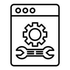 Fototapeta premium Maintenance Line Icon