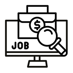 Job Platform Line Icon