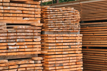 Wood factory stock and lumber board with nature business export