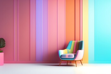 colorful chairs in a room