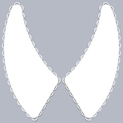 cotton collar lace design vector.
