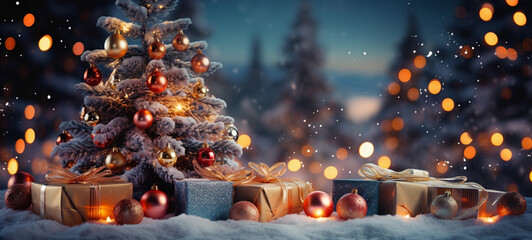 Christmas Decoration background with place for text