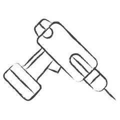 Hand drawn Drill illustration icon