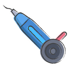 Naklejka premium Hand drawn Sander illustration icon