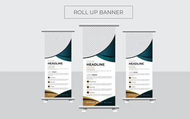 Business Roll Up. Standee Design. Banner Template. Presentation .
