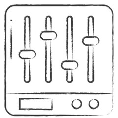 Fototapeta na wymiar Hand drawn Music Control illustration icon