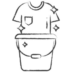 Hand drawn Shirt wash illustration icon